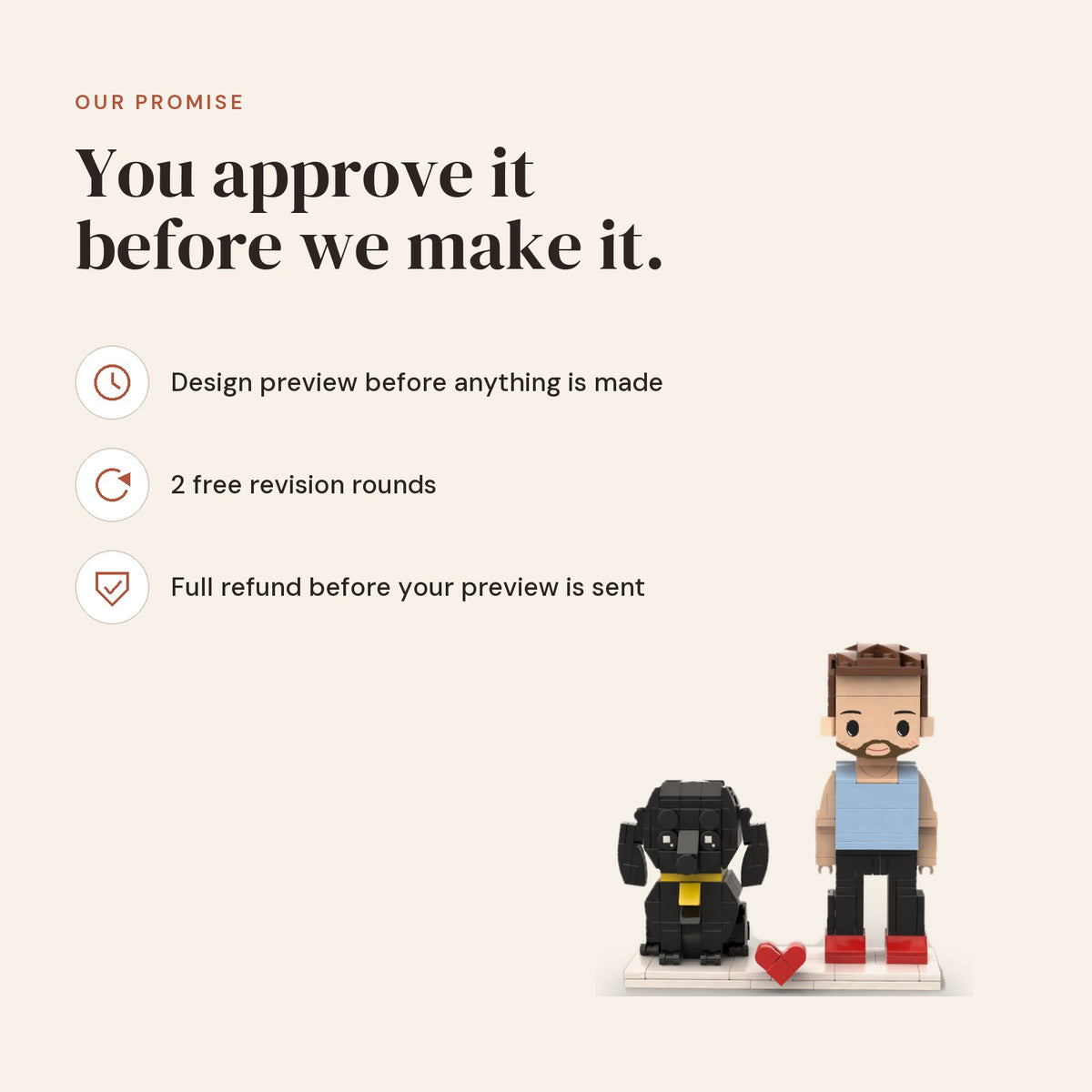 Pet & Me — Custom Brick Portrait