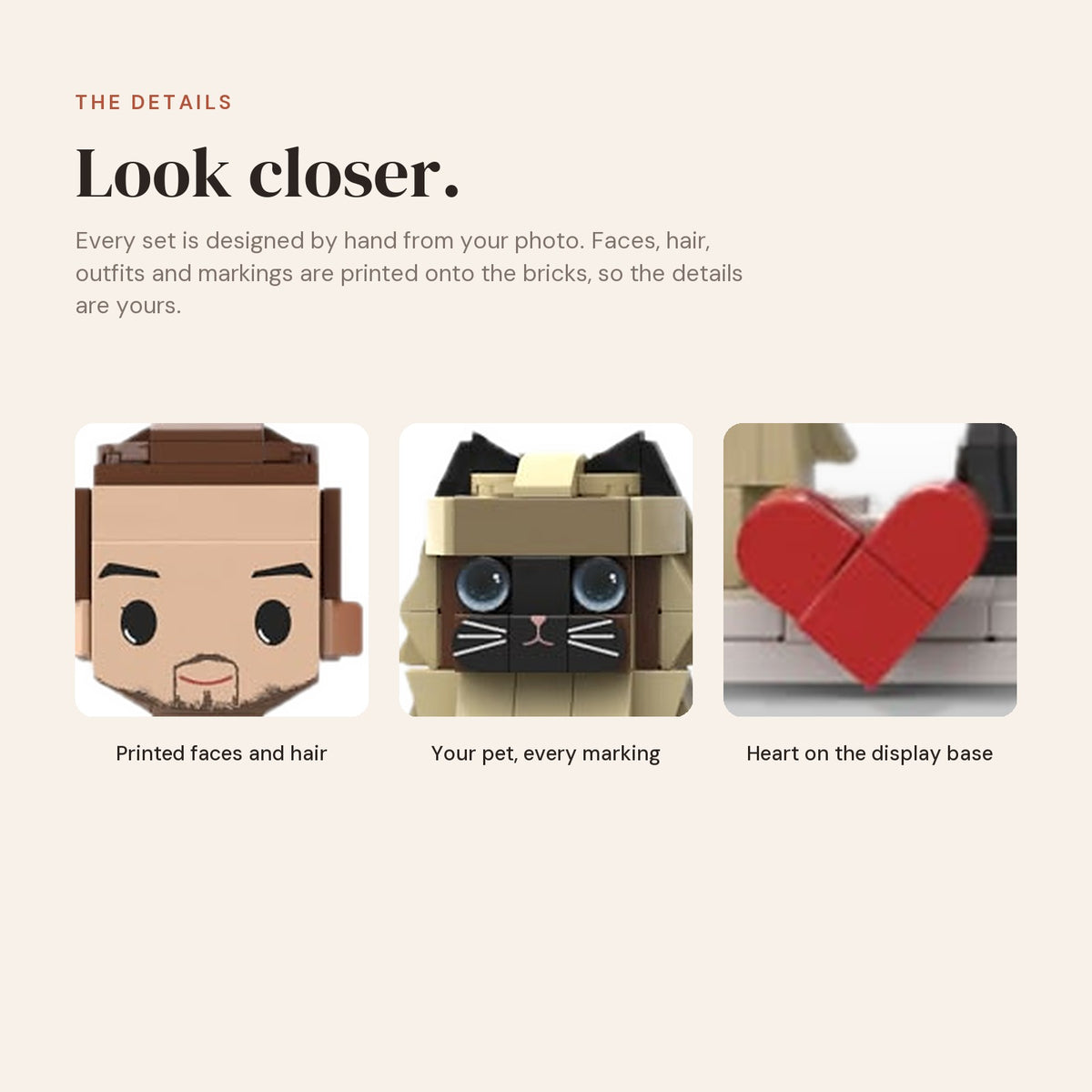 Couple & Pet — Custom Brick Portrait