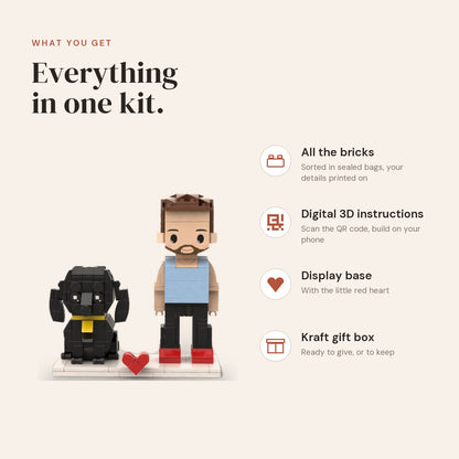 Pet & Me — Custom Brick Portrait
